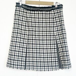 White + Warren Houndstooth‎ Pleated Skirt
